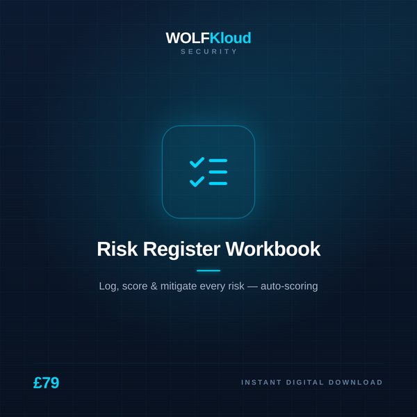 Risk Register Workbook cover